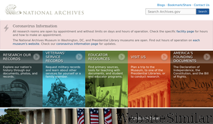 archives.gov Screenshot
